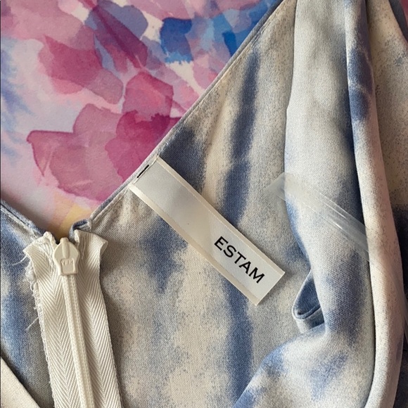 Tie Dye High-Low Faux Wrap Dress - Picture 5 of 7